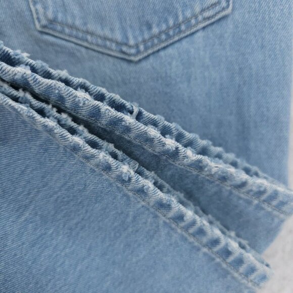 NWT ETICA Estilia High Rise Flared Pintuck Jeans BLUE REEF Wash Wide Leg Size 24 - Picture 5 of 8